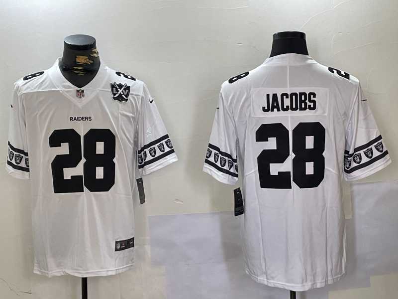 Men's Las Vegas Raiders #28 Josh Jacobs White Limited Stitched Jersey Dzhi,We sell and wholesale Men's Las Vegas Raiders #28 Josh Jacobs White Limited Stitched Jersey Dzhi on line form chian!